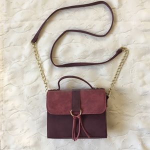 purple suede purse!!